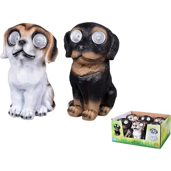 Zahradní dekorace Pes solární 13x10x19cm