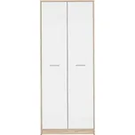 BRW Nepo Plus šatní skříň SZF2D Dub sonoma/Bílá
