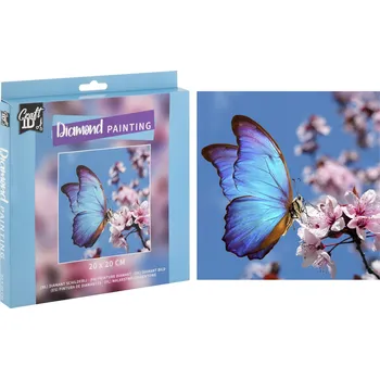 Diamantové malování GRAFIX Diamantové malování Motýl 20x20cm