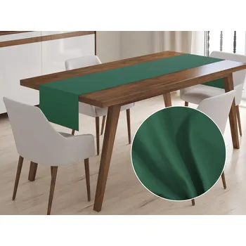 ubrus Bavlněný saténový běhoun na stůl ST-014 Zelený 35x140 cm