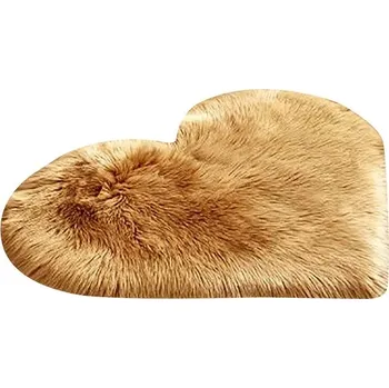 Koberec Koupelnová předložka | malý koberec srdce - Barva mléčného čaje