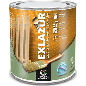 barva a nátěr na dřevo COLOR COMPANY EXLAZUR tenkovrstvá olejová lazura na dřevo s UV ochranou 2.5 l