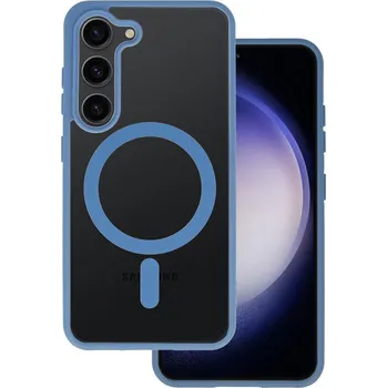 Pouzdro na mobilní telefon Zadní kryt Acrylic Color Magsafe pro Samsung S24 Plus světle modrý