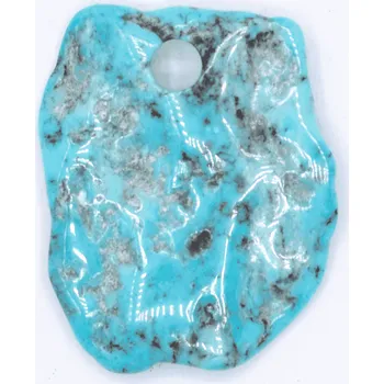 Přívěsek Milujeme Kameny Tyrkys pravý - tromlovaný kámen vrtaný - přívěsek T130 448077