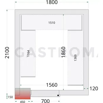 Panely ke stavebnicovým boxům s 120 mm izolací | TEFCOLD, CR 180x210x220