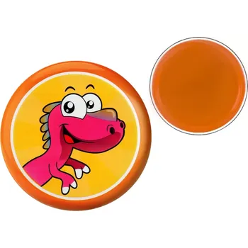 Talíř Létající talíř s dinosaurem oranžový 20 cm