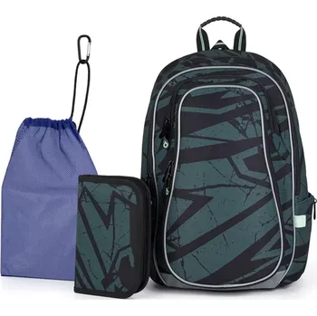 Školní batoh Školní batoh Zelený kámen Topgal LYNN 24018 SET MEDIUM