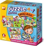 efko Soubor puzzle 4v1 Můj den 35 dílků