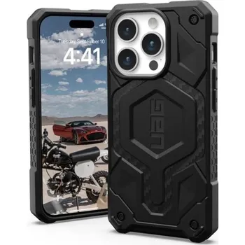 Pouzdro na mobilní telefon UAG Monarch Pro MagSafe UAG Monarch Pro MagSafe, carbon fiber, ochranný kryt s MagSafe pro iPhone 15 Pro Černá