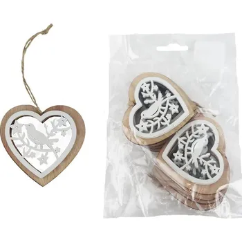 Srdce k zavěšení, 10 ks D6652