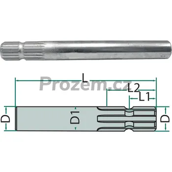 Klíč Profilová hřídel, 1 1/8" (6), délka 100 mm