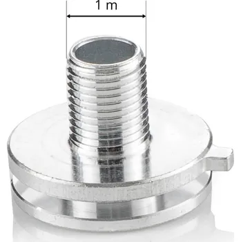 Lampička GLOBAL Hliníková spojka pro přípojnicový adaptér, M 10x1 leštěný hliník