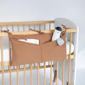 Příslušenství pro dětskou postel a kolébku Tulimese Kapsář mušelínový karamelový