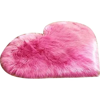 Koberec Koupelnová předložka | malý koberec srdce - Růžová