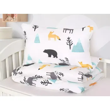 Povlečení Škodák Dětské bavlněné povlečení - polární zvířata - do postýlky 90x120+40x60 90 x 120, 40 x 60 cm zipový uzávěr