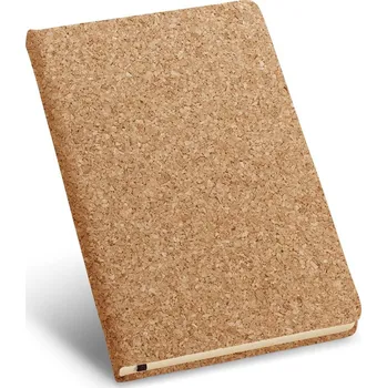 Blok ADAMS A6. Korkový poznámkový blok A6 s hladkými listy v barvě slonové