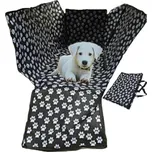 Ochranný potah do auta pro psa se vzorem, černá, 153x125cm