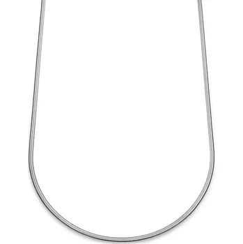 Náhrdelník Argentia | 925 | 4mm plochý rhodiovaný řetízkový náhrdelník rybí kost z mincovního stříbra - Seizmont