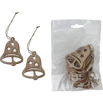 Vánoční dekorace Zvoneček k zavěšení, 10 ks D6657