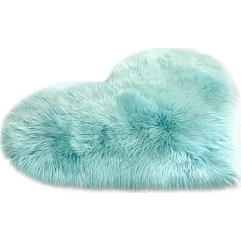 Koberec Koupelnová předložka | malý koberec srdce - světle modrá