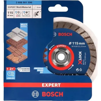 Řezný kotouč BOSCH Diamantový řezací kotouč EXPERT MultiMaterial X-LOCK 115 × 22,23 × 2,4 × 12 mm