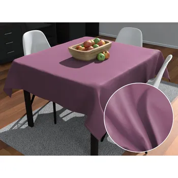 ubrus Velký čtvercový bavlněný saténový ubrus ST-015 Fialová lila 150x150 cm