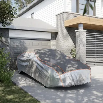 Plachta na motorové vozidlo vidaXL Autopotah pro sedan proti kroupám celý XXL šedý a stříbrný