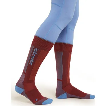 Dámské oblečení Dámské merino lyžařské ponožky ICEBREAKER Wmns Ski+ Medium OTC, Port/Baja/Cedar Wood velikost: 41-43 (L)