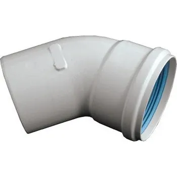 Kouřovod Koleno DN80/45°, bílá - Al