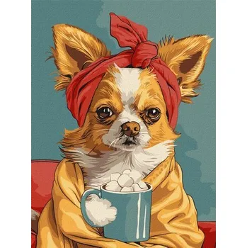 Set školních potřeb Malowanie po numerach - Wspaniała kawa 30x40cm