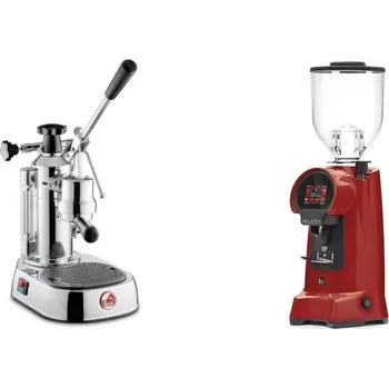 Kávovar La Pavoni Europiccola Lusso + Eureka Helios 75, ferrari red