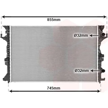Chladič motoru Chladič, chlazení motoru VAN WEZEL 43002421