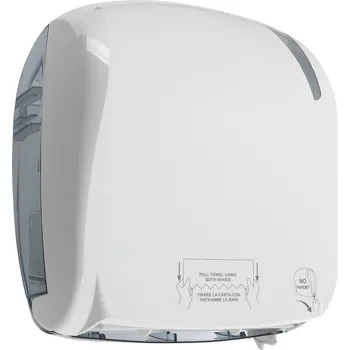 Dávkovač mýdla SKIN zásobník na papírové ručníky v roli, Autocut, 33x37,1x22,1cm, ABS, bílá