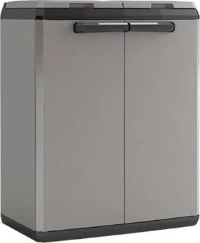 Odpadkový koš Keter Split Cabinet 9736 2x 110 l skříň na tříděný odpad šedá