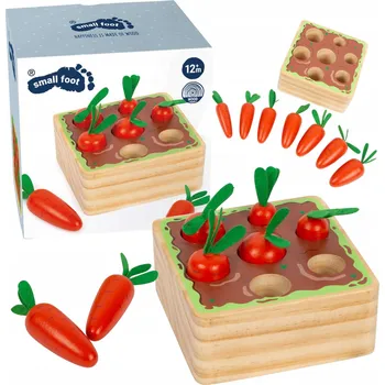 Dřevěná hračka DŘEVĚNÝ TŘÍDIČ MRKVE TVARY PRO PÁROVÁNÍ