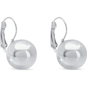 Náušnice biju Visací náušnice z chirurgické oceli s kuličkou 3267 Stříbrná