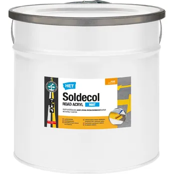 barva na beton HET Soldecol ROAD ACRYL M rychleschnoucí akrylátová barva na beton a asfalt Žlutá 20 l