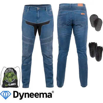 Moto kalhoty W-TEC Pánské moto jeansy Dynetis modrá - 4XL