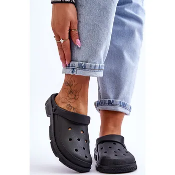 Dámské pantofle Dámské gumové Crocs Rabios Barva: Černá, Velikost: 36/37