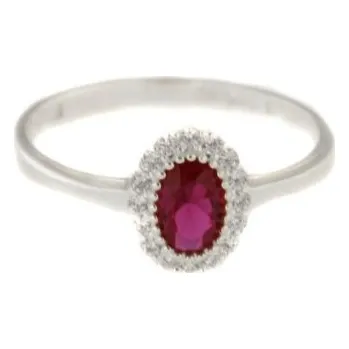 Prsten Zlatý prsten s kamenem z bílého zlata