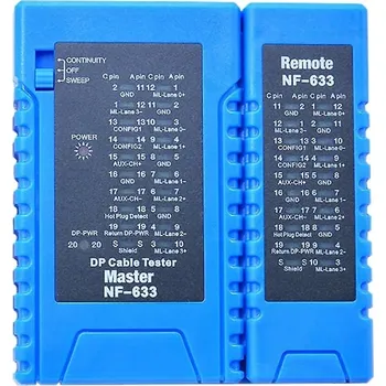 Tester kabelu W-Star WSNF633BL - Tester kabelů DisplayPort, DP, 20 Led diod, test stínění, remote modul