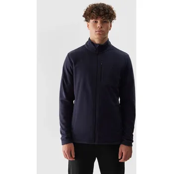 Pánská mikina Polar 4F pánský se stojkou Regular 4FAW23TFLEM122-30S modrý Barva: Modrá, Velikost: 2XL