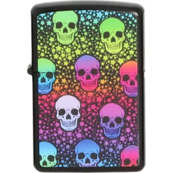 Zapalovač Benzinový zapalovač Barevné lebky