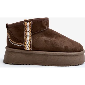 Dámská zimní obuv Sněhule Na Platformě S Vzorem Udra Barva: Zelená, Velikost: 39