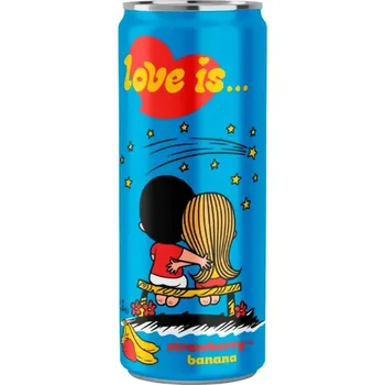 Limonáda Sycený nápoj s příchutí banan jahody 0,33L Love is...