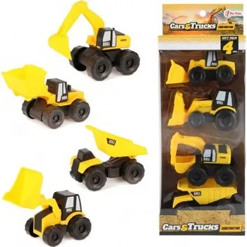 autíčko Auto stavební 4ks plast 10cm