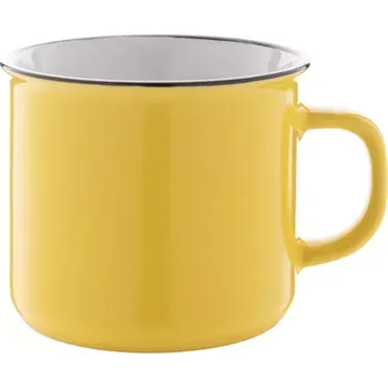 Woodstock retro hrnek - žlutá / bílá - AP803410-02