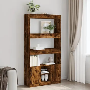 vidaXL Skříň highboard kouřový dub 92 x 33 x 180 cm kompozitní dřevo