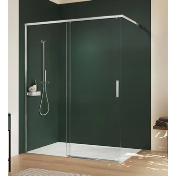 Hüppe Vita Pure Posuvné dveře s lištou, 80 cm, stříbrná lesklá/čiré sklo VA0002069322