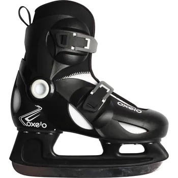 Zimní brusle OXELO Dětské lední brusle PLAY 3 černé 28/30 BÍLÁ|ČERNÁ